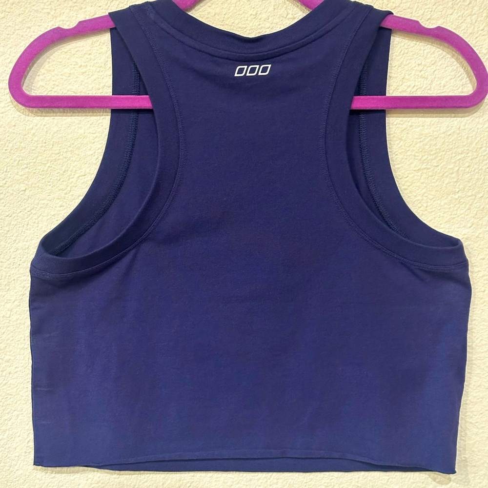 Lorna Jane Athletic Cropped Tank Size S French Navy - Picture 2 of 5